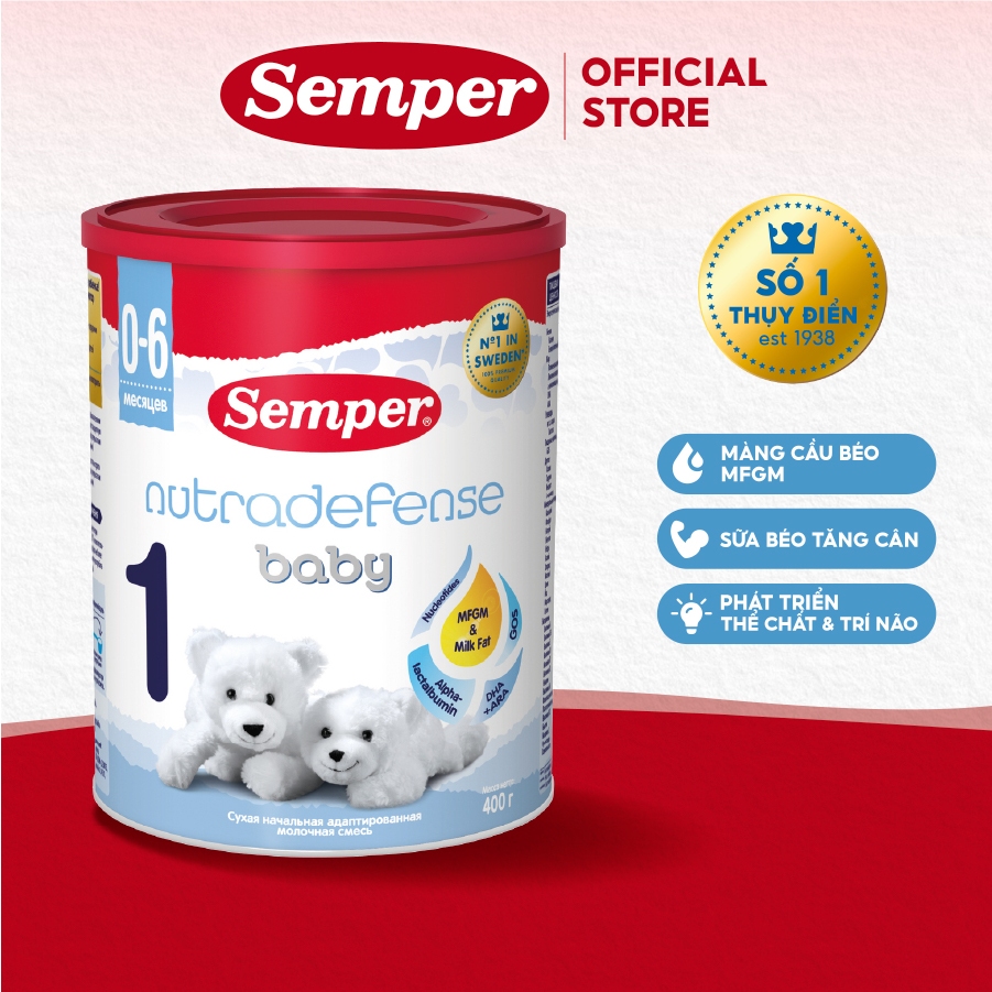 Sữa bột công thức Semper Nutradefense Baby 1 400g