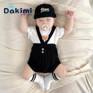 Sét Quần yếm và áo Dakimi BABYWEAR cho bé màu sắc dễ thương, Đồ bộ cho bé chất mát mịn, Mẫu Quần áo trẻ em 0-12M