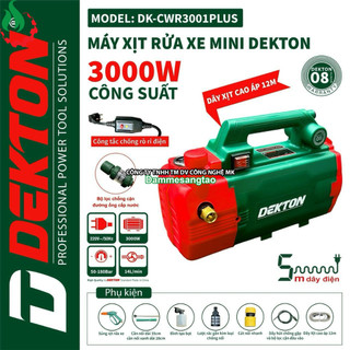 Máy rửa xe chỉnh áp dekton dk-cwr3001plus điện 220v