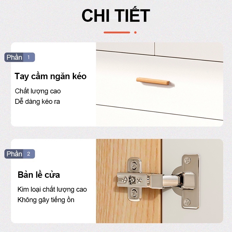 HEINO Tủ quần áo gỗ 2 cánh phong cách Nordic Tủ Người Gỗ MDF Đa Năng Lớn Gỗ Chống Ẩm Cao Cấp Phù Hợp Mọi Không Gian | BigBuy360 - bigbuy360.vn