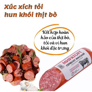 Xúc xích tỏi mrt 375g , xúc xích bò nhập khẩu nga