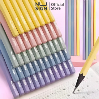 Bút Chì 2B Gỗ Nusign Màu Pastel Lõi Đen - Chì Đậm Nhạy Với Máy Chấm Thi Học Sinh Văn Phòng Vẽ Tranh Tô Trắc Nghiệm
