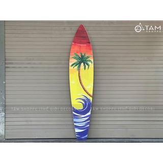 Ván lướt sóng trang trí chủ đề Hoàng hôn cao 150cm [In sắc nét - giả nét vẽ tay] VLS-06