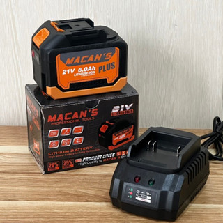 Pin macan 15 cell plus mạch 6 mofet chân pin phổ thông dòng xả cao kèm 1 sạc bàn nhanh dành cho máy khoan pin