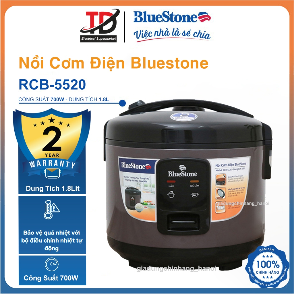 Nồi cơm điện Bluestone RCB-5520 hàng trưng bày đẹp mới 98-99% chính hãng 100% bảo hafnh12 tháng