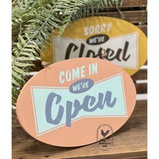 Bảng đóng cửa/ mở cửa, open/ closed 2 mặt phong cách vintage decor quán cafe shop quần áo