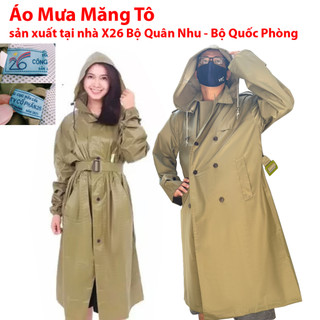 Áo mưa măng tô cục quân nhu x26 chuẩn bộ quoc phong