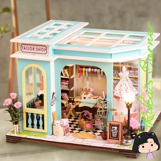 Mô hình nhà búp bê tự lắp ráp bằng gỗ DIY Nhà may