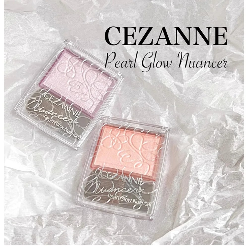 Phấn highlight bắt sáng Cezanne Pearl Glow Nuancer Nhật Bản mỏng nhẹ tạo hiệu ứng lấp lánh 2.4g