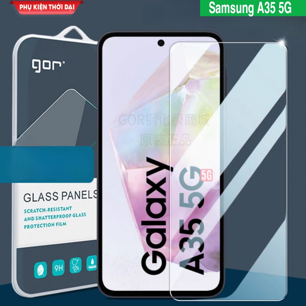 Cường lực Gor Samsung A35 5G / A36 5G trong suốt trơn mượt chất kính đẹp hạn chế vân tay