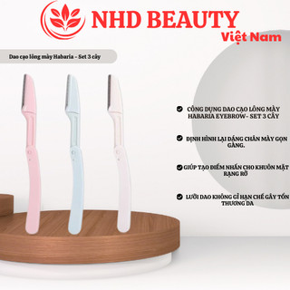 Dao cạo lông mày Habaria Eyebrow- Set 3 cây