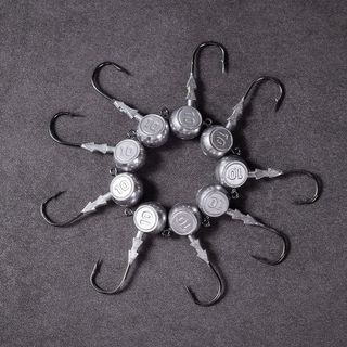 Lưỡi câu Jighead chì dẹt câu cá lóc, lưỡi câu mồi mềm câu cá lóc