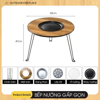 Bếp nướng không khói, bếp nướng than hoa đa năng, bếp nấu lẩu bbq than hoa không khói cao cấp