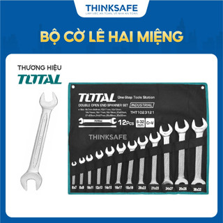 Bộ cờ lê hai miệng 12 chi tiết total 6-32mm cờ lê chất liệu cr-v siêu cứng, chống rỉ, chính hãng - thinksafe