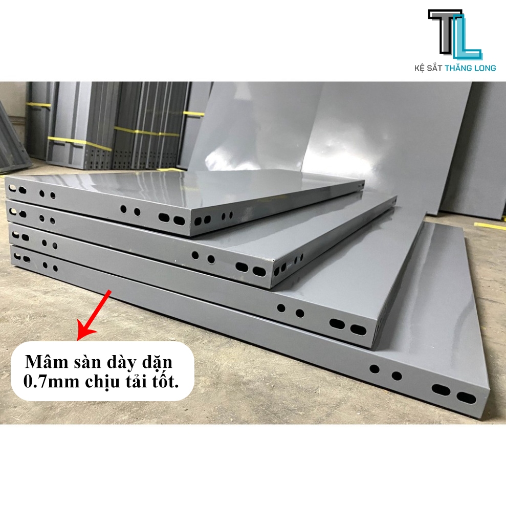 Kệ sắt v lỗ, Kệ đa năng: Dài 1,2m x Rộng 0,4m x Cao 1-1,5m x 3,4,5 Tầng lắp ghép