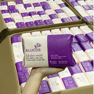  Khăn Mặt Khô Dạng Hộp Rút Alucos Khăn Mặt Khô Dùng 1 Lần Hộp 50 Khăn Alucos Giá Rẻ 