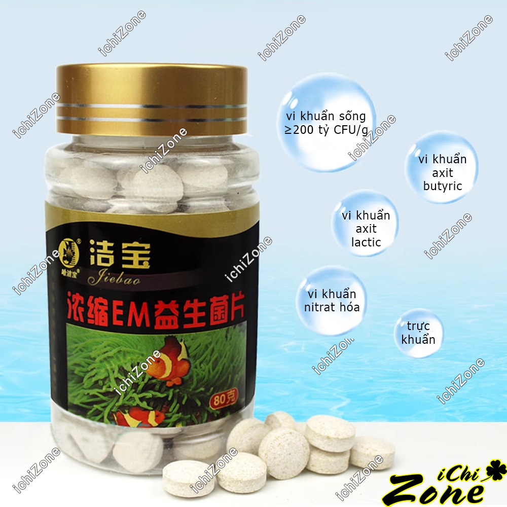 100 viên vi sinh EM dạng viên nén, cung cấp vi sinh có lợi cho bể cá ichizone