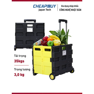 Xe kéo đi chợ xếp gọn 65 Lít nhập khẩu ADVINDEQ, xe đẩy hàng siêu thị đa năng thùng vali 65L kéo có bánh xe gấp gọn