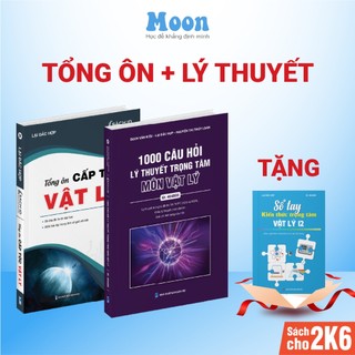 Combo 9+ Trọng tâm lý thuyết, tổng ôn cấp tốc Vật Lý  tặng sổ tay- Moonbook
