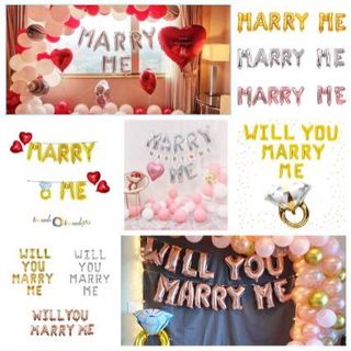 Bộ bong bóng chữ MARRY ME trang trí tiệc
