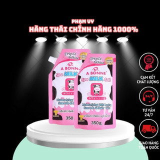 Chính hãng Muối tắm sữa bò, tẩy tế bào chết body muối bò A Bonne trắng sáng mềm da dưỡng ẩm Spa Milk Salt Thái Lan 350gr