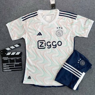 Áo Bóng Đá Ajax trắng  Sân Khách 23/24 - Áo Đá Banh Hàng Thái Vải Đẹp