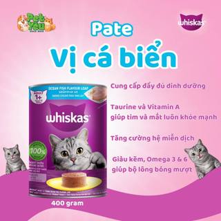 5 lon mèo whiskas vị cá biển lon 400gr