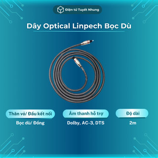 Dây optical linpech bọc dù, dây quang hỗ trợ dolby digital, ac-3, dts - dây quang optical bh lỗi 1-1