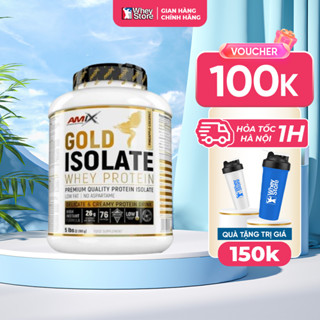 Sữa Tăng Cơ Cao Cấp Amix Gold Isolate Whey Protein 5lbs (76 Servings ) Chính Hãng