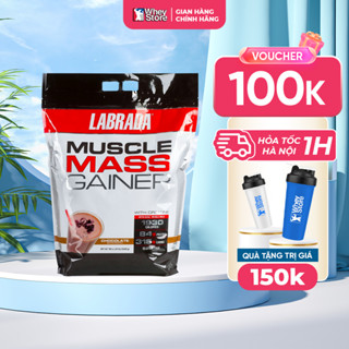Sữa Tăng Cân Nhanh - Tăng Cơ Nạc Cao Cấp Labrada Muscle Mass Gainer 12lbs (5.4kg) Chính Hãng