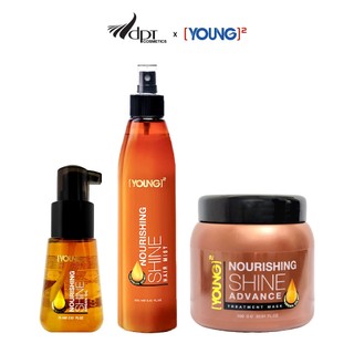 Bộ ba chăm sóc tóc suôn mượt, giảm gãy rụng và khô xơ (Hấp + dầu dưỡng + xịt Young)