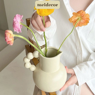  Bình Hoa Gốm Lọ Hoa Decor Có Tay Cầm Phong Cách Bắc Âu Đơn Giản Trang Trí Nội Thất MEIDECOR 
