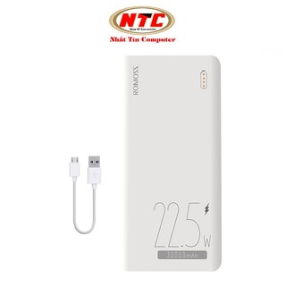 Pin dự phòng sạc nhanh 30000mAh Romoss Sense 8F hỗ trợ QC 22.5W và PD 20W (trắng)