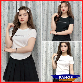 Áo thun nữ áo babytee áo phông nữ tay ngắn chất thun tăm co giãn trẻ trung A186 PANOSI
