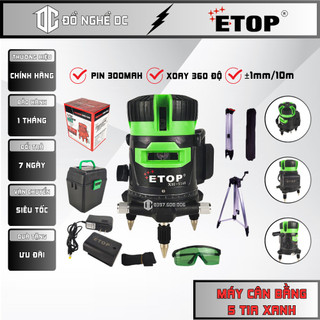 Máy cân mực, máy bắn cốt, máy laser 5 tia xanh tia mảnh siêu sáng xh-5148 chính hãng etop dùng để cân bằng và căn chỉnh
