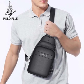 Túi đeo chéo polo flle bằng da bò thời trang cao cấp sành điệu cho nam nữ