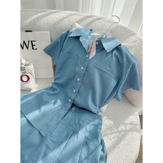 SET ÁO CỔ SEN+ CHÂN VÁY JEAN PHỐI