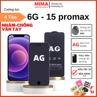Kính cường lực Iphone Chống vân tay Nhám iphone 15 14 13 12 11 Pro Promax X XS XSMax XR 7Plus 8Plus 7 8