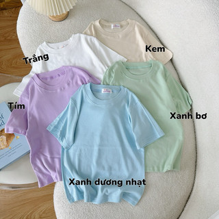 Áo baby tee thun borip trơn basic áo thun nữ form vừa
