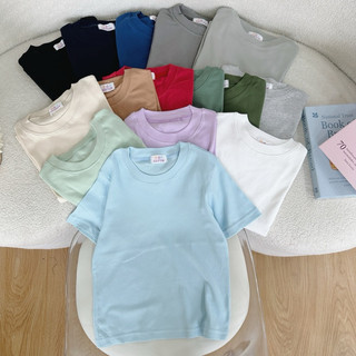 Áo baby tee thun borip trơn basic áo thun nữ form vừa