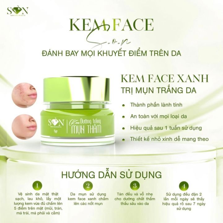 Combo 2 SP Kem Face Nám Ngày Đêm SON Tiên Nguyễn Tặng Cao Bưởi