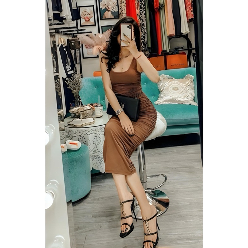 Sandal cao gót 9cm nữ Tag dây mảnh fullbox bill túi . Thuytienshoes