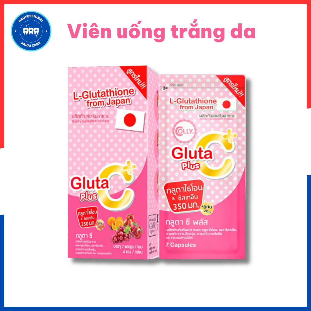 Viên uống trắng da Colly Gluta C Plus Thái Lan Sabaishop