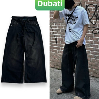 QUẦN BAGGY JEANS ỐNG RỘNG LOA THẮT LƯNG FORM TO UNISEX NAM NỮ PHONG CÁCH HOT TREND 2024 - DUBATI FASHION