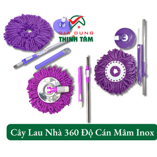 Cây lau nhà 360 độ cán mâm inox