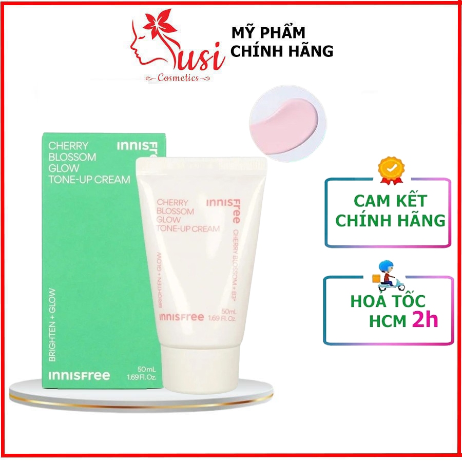 Kem Dưỡng Trắng Da Nâng Tone Innisfree Jeju Cherry Blossom Glow Tone-Up Cream 50ml