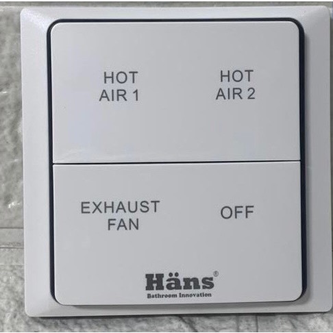 (CHÍNH HÃNG) Điều khiển quạt thông gió kèm sưởi thổi âm trần Hans HA-R