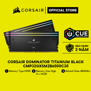 RAM Corsair Dominator Titanium Black 32GB (2x16GB) RGB 6000 DDR5 CMP32GX5M2B6000C30