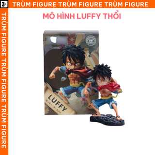 Mô hình, figure one piece luffy gear 3 chibi dáng đứng 10 cm - trang trí góc nhỏ decor - trùm figure