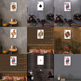 Tranh lá bài treo tường độc lạ, tranh trang trí quán bar, decor quán cà phê, casino, lá bài tây trên gỗ - Chất cơ 20x30